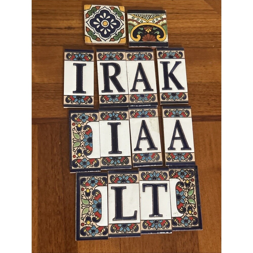 Ceramic Tiles for Crafts DIY Signage Random Letters Collage Trim